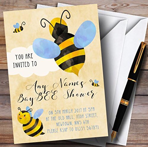 Pozivnice za dječake Bumblebee Cloud pozivnice za tuširanje za bebe