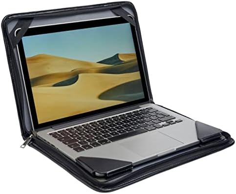 Broonel crni kožni laptop messenger futrola - kompatibilna s acer chromebook spin 714 kabriolet | CP714-1WN 14