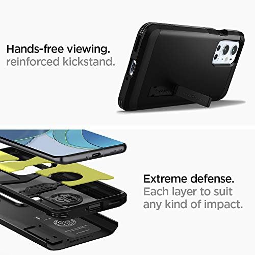 Spigen tvrdi oklop [Tech Extreme Protection] dizajniran za OnePlus 9 Pro Case 5G - Black