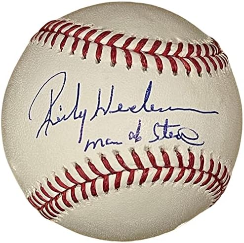 Rickey Henderson Čovjek ukradene autogramirane bejzbol - Autografirani bejzbols