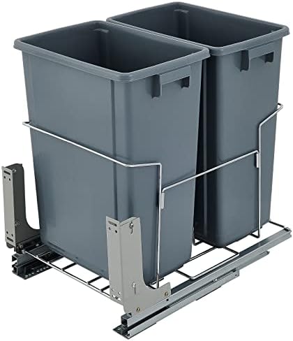 Uvlačiva kanta za smeće od 37 četvornih metara, dvostruka kanta za kuhinjski otpad s ladicama za meko zatvaranje, nosivost