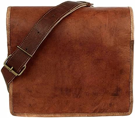 Deenitova smeđa kožna glasnička torba za laptop ručno izrađenu torbu torbu muške torbe za vintage crossbody