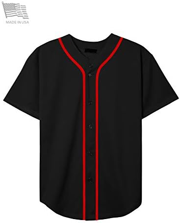 Ma Croix napravljen u SAD -u muški vrhunski gumb Down Baseball Jersey Team Uniforma hip hop urbana majica