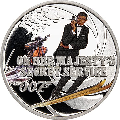 2021 de James Bond 007 Powercoin na njezinoj Veličanstvu Secret Service 007 Agent Silver Coin 50 centi Tuvalu 2021 Dokaz