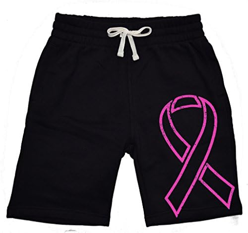 Međudržavna odjeća muški ružičasti rak dojke vrpca crna runa jogger sweatpant teretane kratke hlače