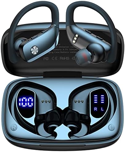 Bežični uši za Motorola Moto G9 plus Bluetooth slušalice 48 sati igraju se sportske slušalice s LED zaslonom prekomjernog
