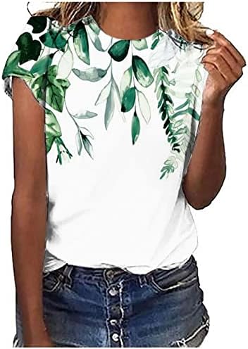 Majica za Tinejdžerke s kratkim rukavima od 3/4 pamuka s okruglim vratom s grafičkim uzorkom srednjovjekovne renesanse, pernati