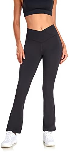 Turbofit Flare joga hlače za žene maslačke meke hlače visokog struka bootleg bootleg rastezanje trbuha za kontrolu trbuha.