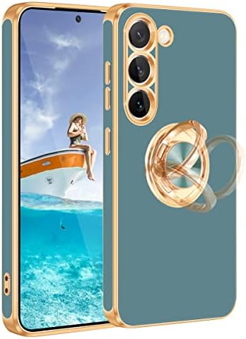 FINGIC za Samsung Galaxy S23 plus futrola s 360 ° kućištem za držanje prstena za žene djevojčice vitke magnetske potpore