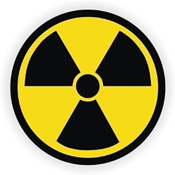 Simbol nuklearnog zračenja naljepnica tvrdog šešira vinil naljepnica prema naljepnicama natikače: - za prozore, zidove, odbojnike,