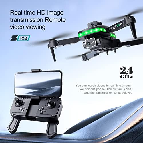 2.4GHz 1080p HD kamera RC Drone igračke, sklopivi FPV RC Quadcopter s LED bljeskalicom, mod bez glave, podešavanje brzine,