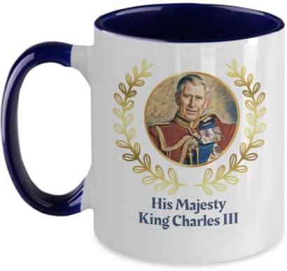 Kralj Karlo iz menija, krigla Njegovog Kraljevskog Visočanstva kralja Charlesa, krunidbena krigla, njegovo kraljevsko veličanstvo