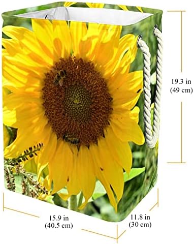Neobičan cvijet suncokreta ljetni žuti cvijet prirode velika košara za rublje vodootporna sklopiva košara za odjeću organizator