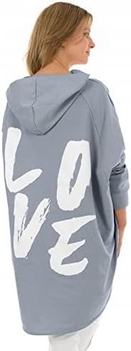 Kuaileya ženska modna pisma Print Top Majica Hoodie dugih rukava s kapuljačom s kapuljačom Top pulover Slogan plus veličine