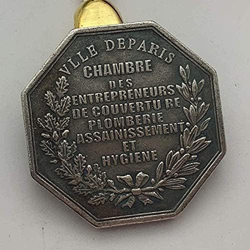 ADA kripto valuta 1846. francuski osmerokutni jedrilica u obliku stražnjeg dijela omiljena novčića prigodna kovanica srebrna