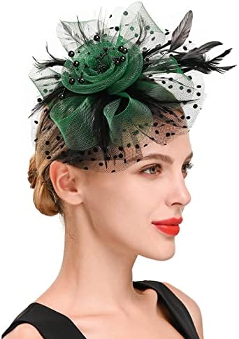 Fascinatori 2022 Ženske pilule šešira cvjetno perje Net British Bridal Wedding Hat Leptir fascinator šešir