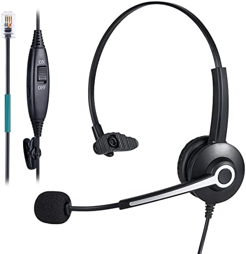 Voistek Cord Call Center Telefonske slušalice RJ9 Slušalice s otkazivanjem mikrofona za Aastra Polycom Mitel Mitel Office