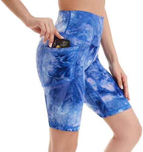 Ženske biciklističke kratke hlače sa džepovima 8 Visoki struk vježbanja joga kravata Soft Spandex atletski biciklističke