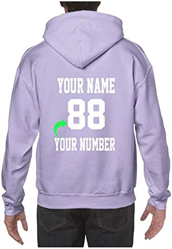 Personalizirani hoodie s prilagođenim imenom i brojem jedinstveni stilski timski sportski poklon