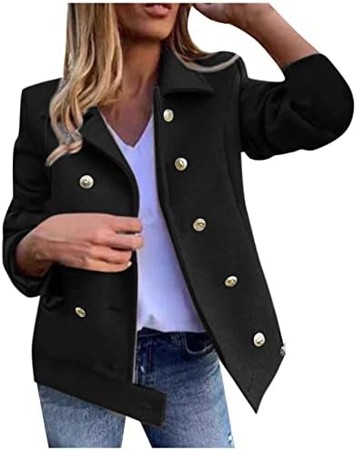 Vodmxygg Womens Casual Jackets Winter Basic Tops Classic FIT LOADE FIT WORM TEPA KUT MAJINA MAKI MAKI Udobrani džepovi jakna