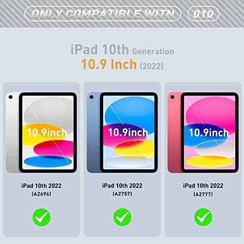 Slučaj s velikim debelim slučajem kompatibilan s iPadom 10. generacije 10.9 2022 Oslobođen teški dežurni zaštitni šok zaštitni