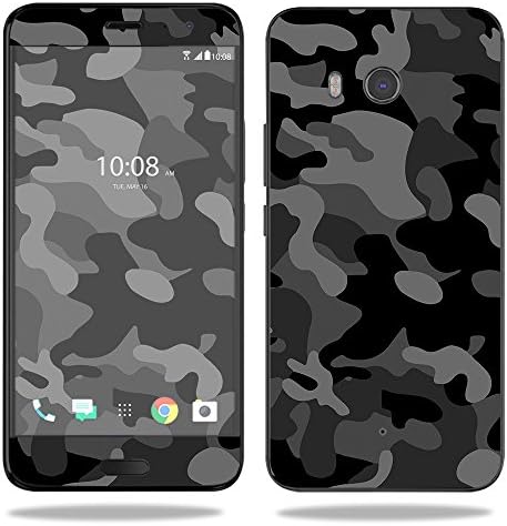 MogrySkins koža kompatibilna s HTC U11 - Black Camo | Zaštitni, izdržljivi i jedinstveni poklopac omota vinilne naljepnice
