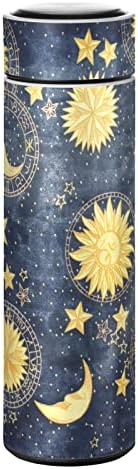 Glaphy Retro Mandala Sunčev Mjesec zvijezde Boca s vodom, bez BPA, nehrđajući čelik, boce s vodom od 12 oz, djeca, za školu,