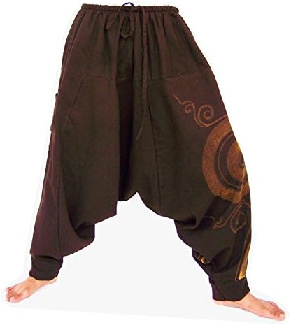 Siamrose, harem hlače žene muškarci, hlače za međunožje, aladdin hlače, joga hlače, boho hlače, jedne veličine