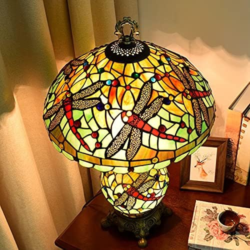 Tiffany u stilu obojena staklena stolna svjetiljka 16 -inčna vitraža za staklena lampica hotelska vila vaza stolna svjetiljka