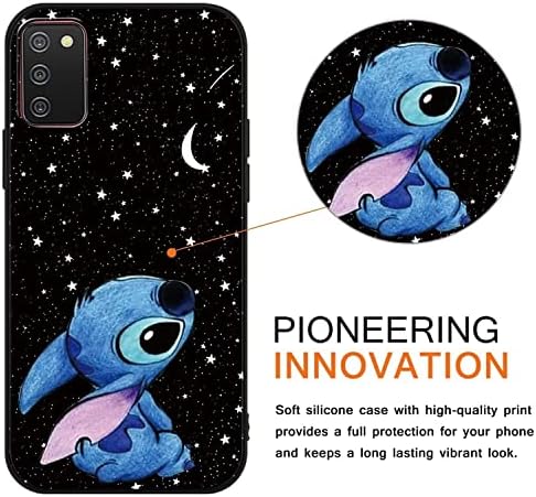 [2 pakiranje] Slatka futrola za Samsung Galaxy A02S 4G futrola, Kawaii crtani estetski ispis Cool Stitch Telefon Slučajevi