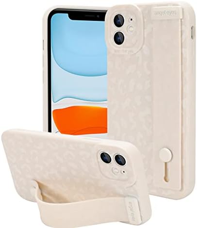 Ook kompatibilan s iPhoneom 11 leopard ispisnom futrolom s remenom za zglobove, bijeli leopard iPhone 11 6.1inch naslovnica