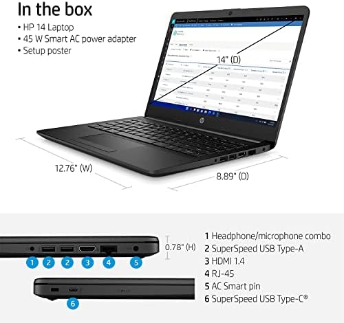 Tanak i lagan laptop HP Premium klase rezolucije HD 14 inča, dual-core Intel procesor, 8 GB ram memorije, 64 GB prostora