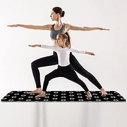 Debela vježbanja i fitness 1/4 joga prostirka s crno -bijelim uzorkom točke za tisak za jogu pilates i podove fitness vježbanje