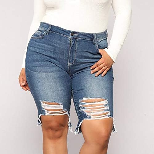 MGBD Womens Summer Ripped traper kratke hlače Dizajner Bermuda s džepovima povremene vruće hlače odsječene kratke traperice