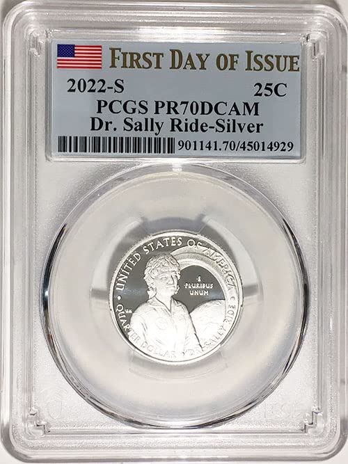 2022 S srebrni dokaz American Women Quarter Dr. Sally Ride Quarter PR 70 DCAM PRVI DAN OF BESPLATNE PCGS