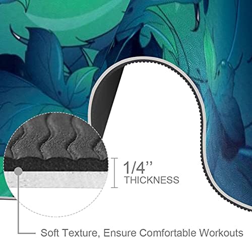 Pozadina tamnozelenog lišća visokokvalitetna gusta prostirka za jogu od ekološke gume za zdravlje i kondiciju neklizajuća