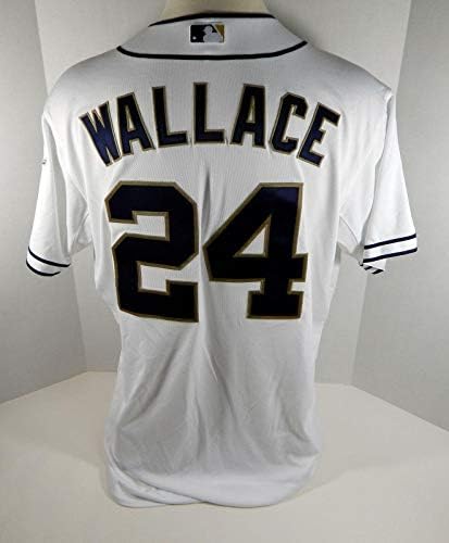2015 San Diego Padres Brett Wallace 24 Igra izdana White Jersey - igra korištena MLB dresova