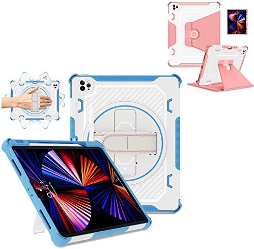 Tasskto za iPad Pro 12,9 6./5./4./3. gen futrola plava + kožna vitka futrola za iPad Pro 12,9 ružičasta