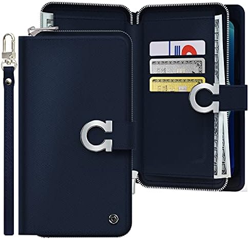 Torbica-novčanik JUST4YOU Galaxy S21 munje remen-držač za kartice premium klase od umjetne kože, s gornjim poklopcem Folio