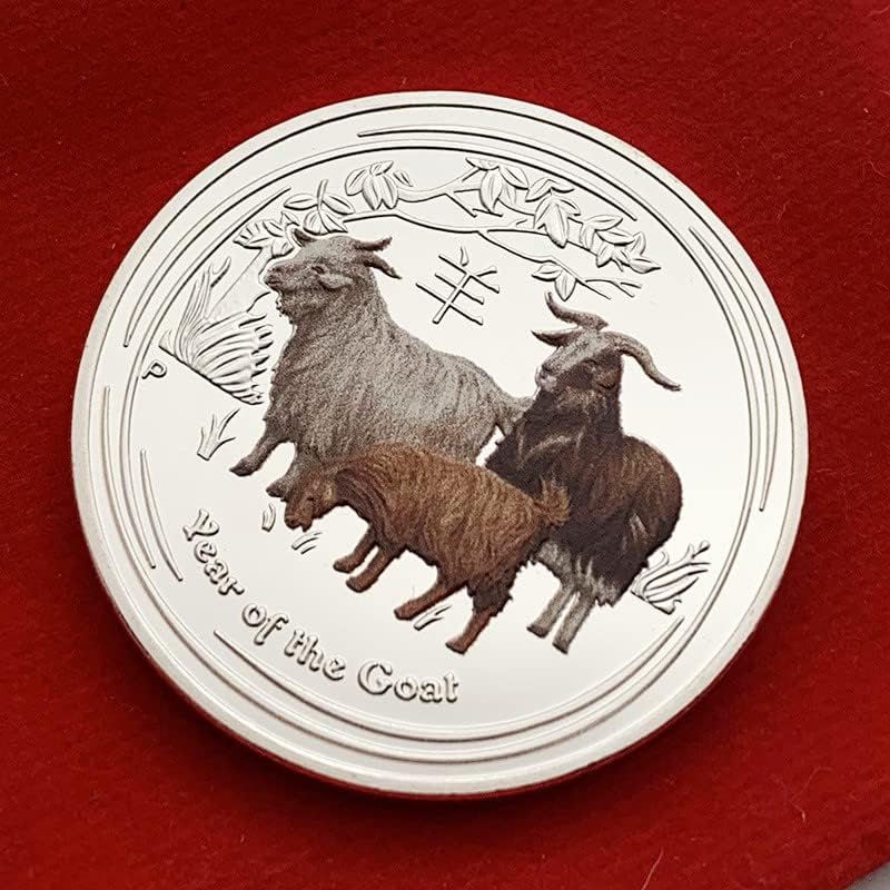 Australski zodijak majmun i zečji zodijak srebro obojeni komemorativni kovanice Zbirka zanatske kovanice tigra medalja