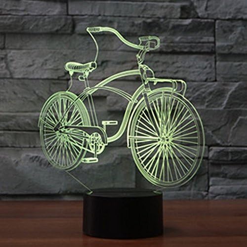 3. biciklističko noćno svjetlo Stolna stolna svjetiljka optička iluzija 7 boja promjenjivih svjetala LED stolna svjetiljka