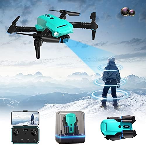 Mini sklopivi FPV dron s WiFi kamerom 1080p, za odrasle i djecu; Kontrola geste RC quadcopter s baterijama, gravitacijski