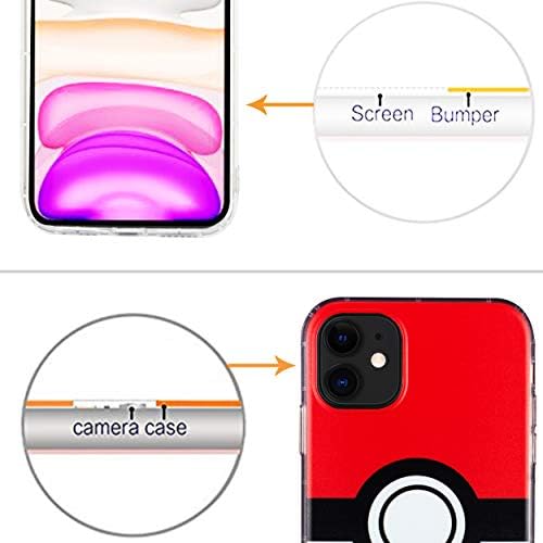 Slučaj za iPhone 11, Dizajn crvene i bijele kuglice, mekani futrola otporna na šok kompatibilan s iPhoneom 11 6.1