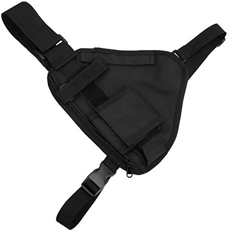 Zerone Walkie Talkie torba, 10,2 x 6,69 inča Walkie Talkie prijenosni prsluk za prsa torbica crna s podesivim remenom za