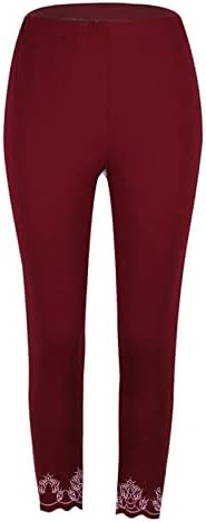 Yoga hlače za žene vintage obrezane mršave hlače solidne boje šuplje fitness plus size teretana za vježbanje hlače hlače