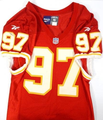 1998. Kansas City Chiefs Ty Parten 97 Igra izdana Red Jersey 46 DP34667 - Nepotpisana NFL igra korištena dresova
