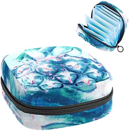 Torba za razdoblje, torba sanitarne salvete, držač jastučića za razdoblje, torbica za šminkanje, apstraktni uzorak voća plavog