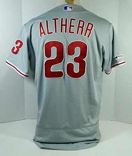 2019. Philadelphia Phillies Aaron Altherr 23 Igra je koristila sivi dres 150 Patch 3 - Igra korištena MLB dresova