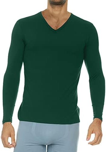 Termajohn Termičke košulje za muškarce v vrat dugi rukav termičke kompresije za muškarce Osnovni sloj hladno vrijeme