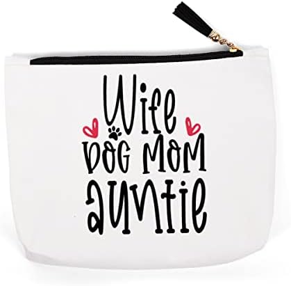 Supruga mama mama tetka torba za šminkanje, smiješni ljubitelji psa tetka gag dar teta equettic torba za žene, sjajni pokloni